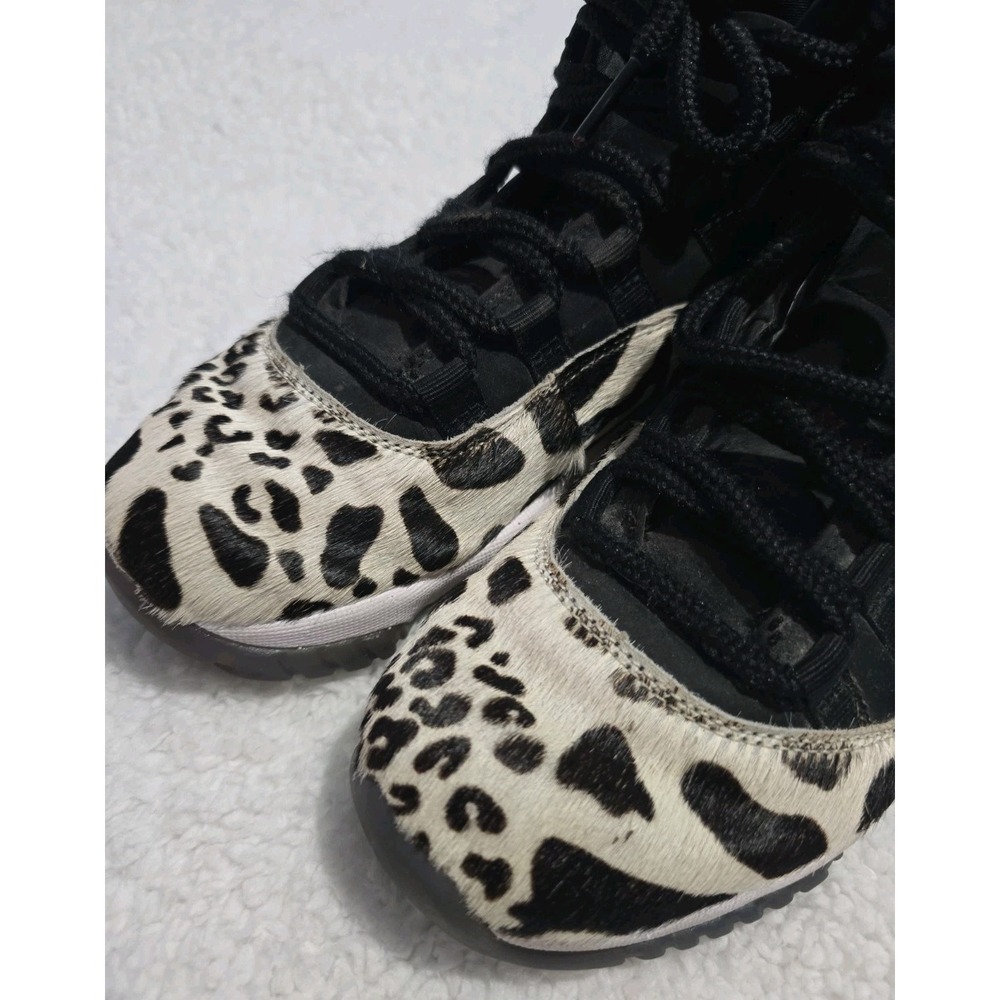 Jordan Air Jordan 11 Mid Top Unisex Basketball Sneakers Black/White Animal Print - Picture 10 of 10